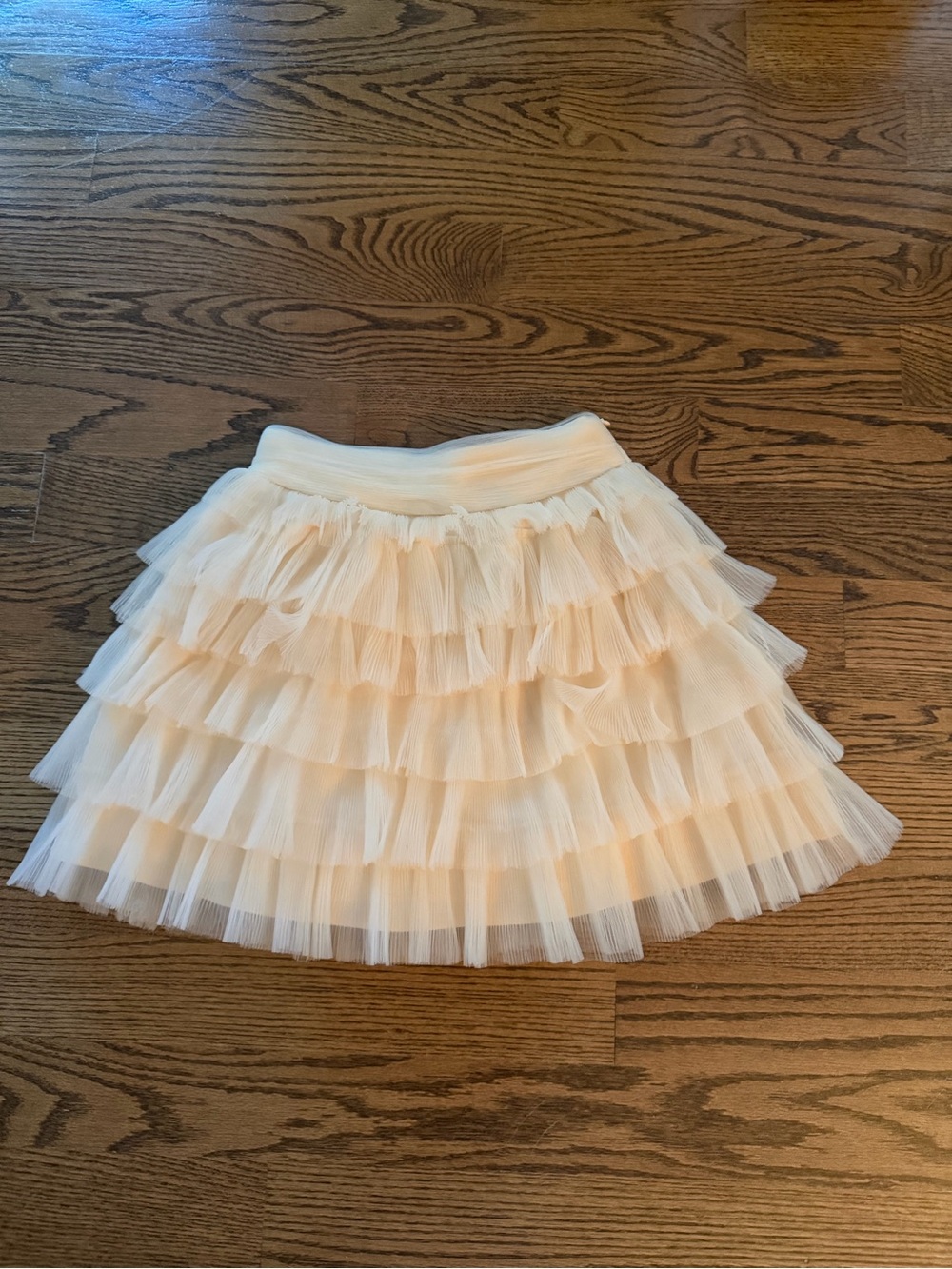 Endless Rose Layered Tulle Mini Skirt in Soft Cream
